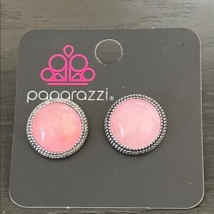 Paparazzi Pink and Silver Stud Earrings